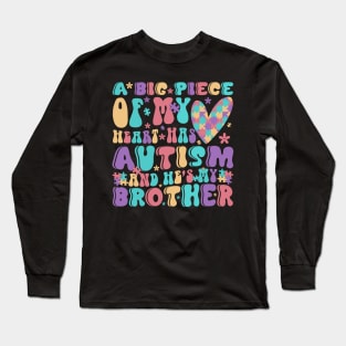 Autistic Brother Autism Awareness Gift for Birthday, Mother's Day, Thanksgiving, Christmas Long Sleeve T-Shirt